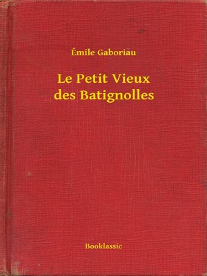 cover image of Le Petit Vieux des Batignolles